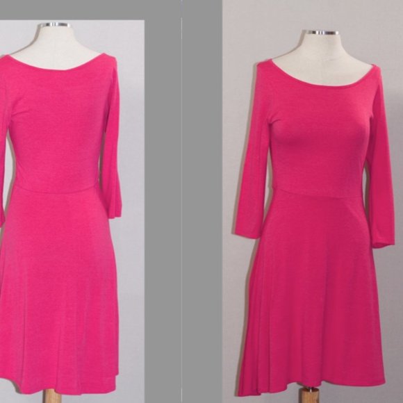 Pink Cotton Long Sleeve Dress - Picture 1 of 12